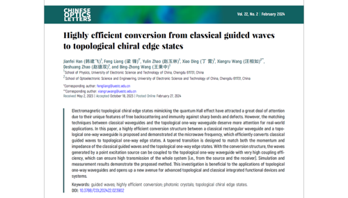 Highly efficient conversion from classical guided waves to topological chiral edge states